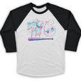 6th Birthday Boy Bro I'm 6 Year Old Baseball Ice Cream Drip Baseball Raglan Shirt