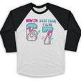 6th Birthday Now I'm 6 Next Year I'Ll Be 7 Baseball Drip 67 Baseball Raglan Shirt