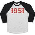 75 Year Old 1951 Classic Baseball Fan 75th Birthday Baseball Raglan Shirt 75 Year Old 1951 Classic Baseball Fan 75th Birthday Baseball Raglan Shirt