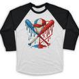 American Baseball Drip Graffiti Ball And Bat Baseball Raglan Shirt