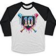 Baseball 10 Year Old Boy Ice Cream Drip 10th Birthday Player Baseball Raglan Shirt Baseball 10 Year Old Boy Ice Cream Drip 10th Birthday Player Baseball Raglan Shirt
