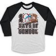 Baseball 100 Days Of School Happy 100th Day Teachers Kids Baseball Raglan Shirt