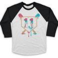 Baseball 11 Year Old Ice Cream Drip 11th Birthday Boy Player Baseball Raglan Shirt