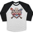 Baseball 2026 Ice Cream Drip Bats For Boys Birthday Graphic Baseball Raglan Shirt