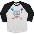 Baseball 50 Year Old Ice Cream Drip 50th Birthday Number 50 Baseball Raglan Shirt Baseball 50 Year Old Ice Cream Drip 50th Birthday Number 50 Baseball Raglan Shirt