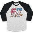 Baseball 67 Kids Ice Cream Drip Six Seven Youth Boys Baseball Raglan Shirt