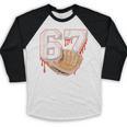 Baseball 67 Six Seven Alpha Slang 6 7 Meme Kids Teachers Boy Baseball Raglan Shirt