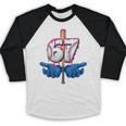 Baseball 67 Six Seven Gen Alpha Meme Drip Baseball Raglan Shirt