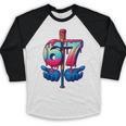 Baseball Bat Hands Drip 67 Six Seven Gen Alpha Slang Meme Baseball Raglan Shirt