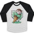 Baseball Boys Ice Cream Drip Baseball Boys Youth Mint Choco Baseball Raglan Shirt