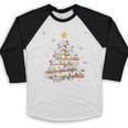 Baseball Christmas Tree Light Xmas Baseball Boys Kids Baseball Raglan Shirt