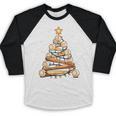 Baseball Christmas Tree Light Xmas Baseball Baseball Raglan Shirt