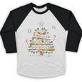 Baseball Christmas Tree Lights Baseball Raglan Shirt Baseball Christmas Tree Lights Baseball Raglan Shirt