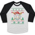Baseball Christmas Ugly Sweater Santa Sport Men Kids Baseball Raglan Shirt