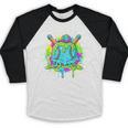 Baseball Drip For Boys Ice Cream Drip Youth Boys Baseball Baseball Raglan Shirt