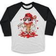 Baseball Drip Ice Cream Apparel Youth Boys Valentines Baseball Raglan Shirt