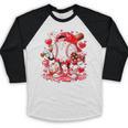Baseball Drip Ice Cream Boys Kids Youth Valentines Baseball Raglan Shirt