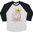 Baseball Drip Ice Cream Crown Melt Graphic Baseball Raglan Shirt