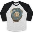Baseball Drip Ice Cream Glove With Sprinkles And Ball Youth Premium Tri-Blend Baseball Raglan Shirt