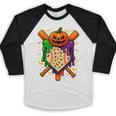 Baseball Drip Ice Cream Drip Halloween Baseball Lovers Baseball Raglan Shirt