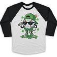 Baseball Drip Ice Cream Shamrock Kids Boy St Patrick’s Day Baseball Raglan Shirt