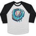 Baseball Drip Ice Cream Sprinkles Baseball Player Premium Tri-Blend Baseball Raglan Shirt