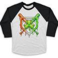 Baseball Drip Ice Cream St Patricks Day Shamrock Baseball Raglan Shirt