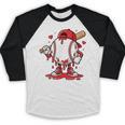 Baseball Drip Icecream Men Boy Valentine Baseball Raglan Shirt