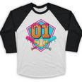 Baseball Drip Jersey Number 1 For Players & 1th Birthday Baseball Raglan Shirt