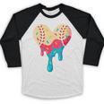 Baseball Drip Melting Ice Cream Baseball Heart Boys Girls Baseball Raglan Shirt Baseball Drip Melting Ice Cream Baseball Heart Boys Girls Baseball Raglan Shirt