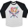 Baseball Drip Number 67 Player Baseball Raglan Shirt Baseball Drip Number 67 Player Baseball Raglan Shirt
