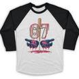 Baseball Drip Shirt Youth Baseball Glove Drip Ice Cream Baseball Raglan Shirt