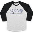 Baseball Is My Favorite Season Sports Minimalist Line Art Baseball Raglan Shirt