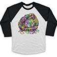 Baseball Glove Ice Cream Mardi Gras Dripping Boys Youth Kids Baseball Raglan Shirt