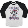 Baseball Ice Cram Drip 100 Days Of School 100th Boys Youth Baseball Raglan Shirt