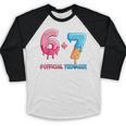 Baseball Ice Cream Drip 67 Official Teenager 13th Birthday Baseball Raglan Shirt Baseball Ice Cream Drip 67 Official Teenager 13th Birthday Baseball Raglan Shirt