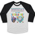 Baseball Ice Cream Drip Bonus Dad Of The Birthday Boy Baseball Raglan Shirt
