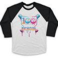Baseball Ice Cream Drip I Hit 100 Days Of School Boys Kids Baseball Raglan Shirt