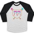 Baseball Ice Cream Drip Number 22 Player 22nd Birthday Baseball Raglan Shirt Baseball Ice Cream Drip Number 22 Player 22nd Birthday Baseball Raglan Shirt