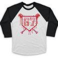 Baseball Ice Cream Drip Number 67 Meme Valentine Couple Love Baseball Raglan Shirt