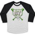 Baseball Ice Cream Drip Number 67 Player 67th Birthday Kids Baseball Raglan Shirt Baseball Ice Cream Drip Number 67 Player 67th Birthday Kids Baseball Raglan Shirt