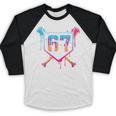 Baseball Ice Cream Drip Number 67 Player 67th Birthday Baseball Raglan Shirt Baseball Ice Cream Drip Number 67 Player 67th Birthday Baseball Raglan Shirt