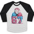 Baseball Ice Cream Drip Six Seven Gen Alpha Meme 67 Baseball Raglan Shirt