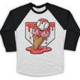 Baseball Ice Cream Drip Baseball Strawberry For Youth Red Baseball Raglan Shirt Baseball Ice Cream Drip Baseball Strawberry For Youth Red Baseball Raglan Shirt