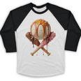 Baseball Ice Cream Drip Style Melting Ice Cream Youth Teen Baseball Raglan Shirt Baseball Ice Cream Drip Style Melting Ice Cream Youth Teen Baseball Raglan Shirt