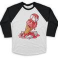 Baseball Ice Cream Drip Youth Strawberry Baseball Red Baseball Raglan Shirt Baseball Ice Cream Drip Youth Strawberry Baseball Red Baseball Raglan Shirt