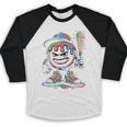 Baseball Mascot Attitude Graffiti Splash Bat Cap Baseball Raglan Shirt