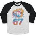 Baseball Player 67 Number 67th Sports Ice Cream Drip Baseball Raglan Shirt Baseball Player 67 Number 67th Sports Ice Cream Drip Baseball Raglan Shirt