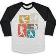 Baseball Player Collage Men Kids Coach Youth Boys Baseball Raglan Shirt