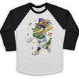 Baseball Player Mardi Gras Alligator Carnival Costume Beads Baseball Raglan Shirt Baseball Player Mardi Gras Alligator Carnival Costume Beads Baseball Raglan Shirt